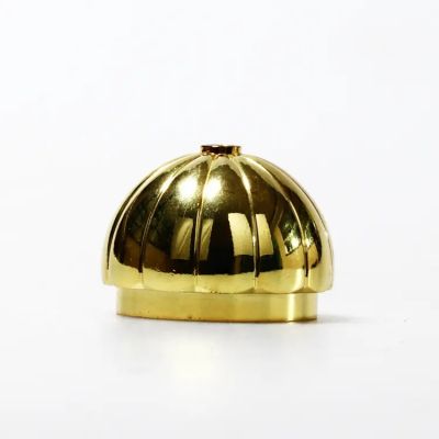 Factory custom logo mideast style gold irregular shape new zamac lid cover zinc alloy bottle cap for perfume