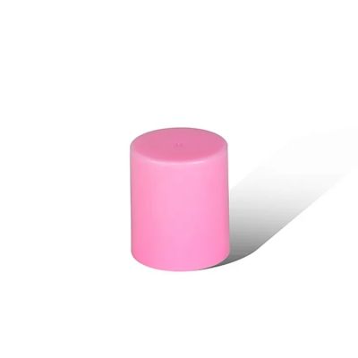 High quality cylinder shape plastic perfume bottle pink cap for glass bottle