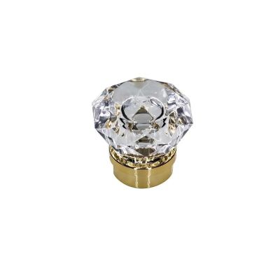Custom design cosmetic luxury shiny gold diamond perfume cap perfume bottle cap lids closures luxury bottle caps