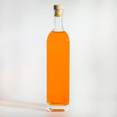 High Quality Clear White Unique Whisky Brandy 750ml Liquor Spirits Glass Bottle For Vodka Gin Whiskey