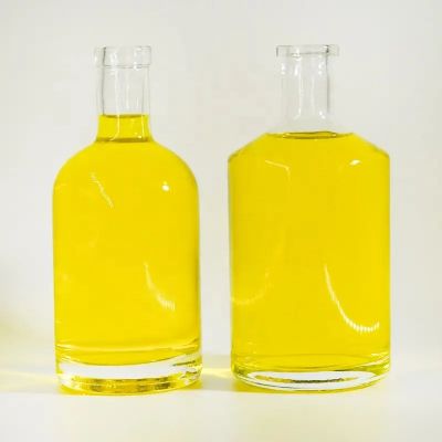 Custom Empty 50/100/500/700/750ml/1 Liter Water Juice Milk Coffee Olive Oil Hot Sauce Wine Liquor Drink Glass Bottle With Label