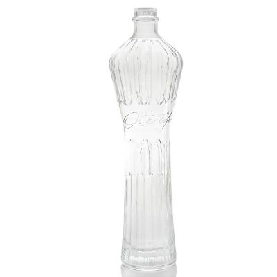 Wholesale Clear Brandy Gin Vodka 500ml 700ml 750ml Corked Glass Liquor Bottle