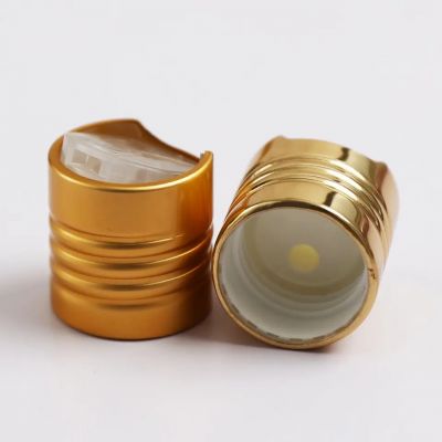 20/410 24/410 Aluminum Plastic Gold Silver Disc Top Cap For Cosmetic Bottle