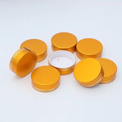 Custom Bottles Caps Anodized Aluminum Metal Lids Plastic Jar Gold Lid for Plastic Jars