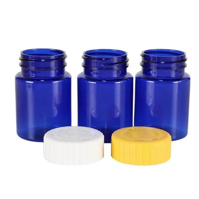 80ml pet plastic capsule pills bottles empty tablet healthcare supplement container screw cover bottle jar