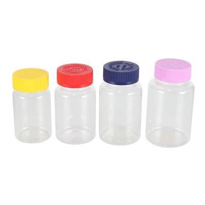 All In Stock Transparent Plastic Bottle Food Grade Bottle Pill Capsule Vitamin Container With Child Proof Resistant Screw Cap