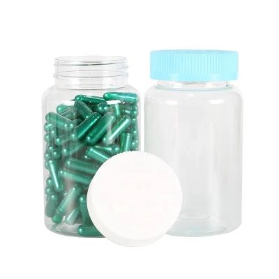 Wholesale 300ml Transparent Pet Plastic Pill Bottle Plastic Bottle For Powder,Tablet,Capsule,Pill With Various Colors Screw Cap