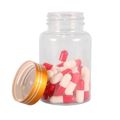 100ml 120ml 150ml Pharmaceutical Pill Bottles Transparent Plastic Pet Capsule Vitamin Plastic Bottle With Aluminum Cap