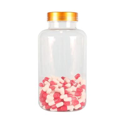 Wholesale Custom 100ml-500ml Clear Pharmaceutical Transparent Capsule Bottles Pill Plastic Containers Empty Vitamin Bottle