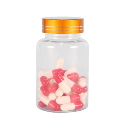 4oz 120ml 120cc Clear Pharmaceutical Pill Jar Round Capsule Plastic Pet Medicine Bottle For Healthy Supplement With Metal Screw