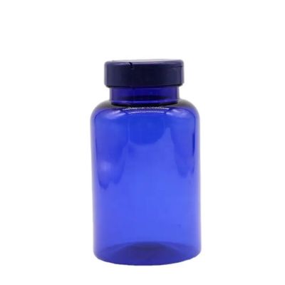 specialized 150ml blue plastic capsules bottle cheap wholesale price vitamin healthcare supplement bottles