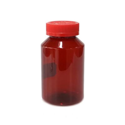 customized red 200 220ml plastic calcium bottles vitamin tablets container healthcare supplement pills capsules storage
