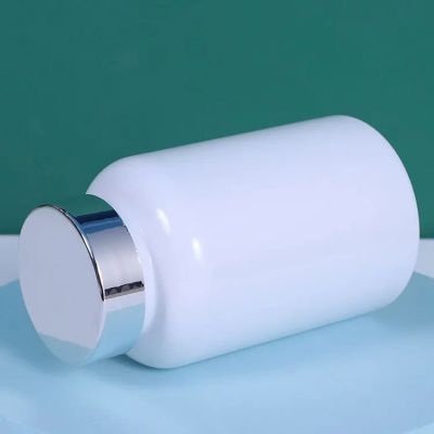120ml 150ml 200ml 250ml Custom Pet Plastic White Pill Bottle For Tablet Vitamin Capsule Supplement Packaging With Aluminum Cap