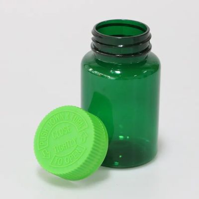 120ml 150ml green plastic pill bottles with screw cap empty capsules pet vitamin calcium tablets container