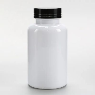 Wholesale Multi-size White Pet Plastic Pill Bottles For Pill Packing With Black Cap