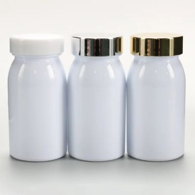 Free Sample Eco Friendly 100cc Plastic Pill Capsule Black Bottle Food Grade Jar Plastic Medicine Vitamin Bottle