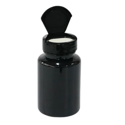 Empty 150ml Black Plastic Pet Bottle With Tear Cap For Tablets Pills Capsule Candies Packaging