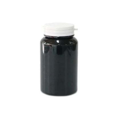 Plastic Capsule Bottles 100ml Matte Black Pet Pill Bottle With Black Crc Lid