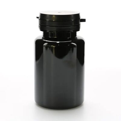 new arrival 2023 wholesale black plastic child-proof screw cap 30ml 20ml 10ml pill capsule tablet bottle