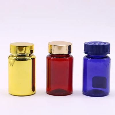 clear Solid Medicine Container Pill Plastic Bottles for Capsules Vitamins Powder Packaging