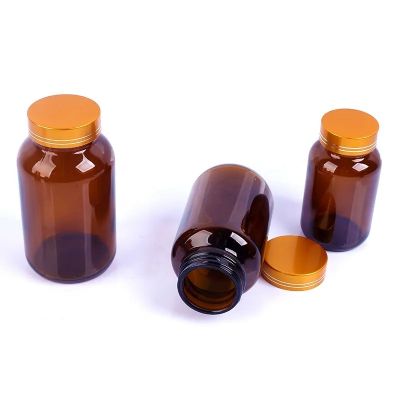 50 80 100 150 200 ml pharmaceutical amber capsule glass packaging medicine tablets pill bottles with child proof cap
