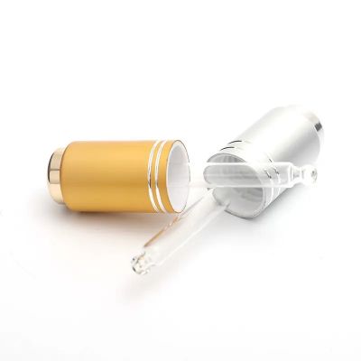 hot sell cosmetic plastic gold cap aluminum dropper lid dropper cap for bottles