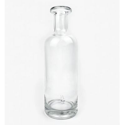 Customized 750ml Silkscreen Printing Logo Extra Flint Transparent Spirits Liquor Gin Vodka Brandy Whisky Glass Bottle