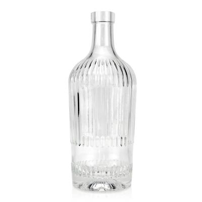 Fashion New Design glass bottle 1000ml spirits Round Beverage Juice Water Glass Gin Wine Bottle