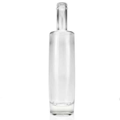 Tall Flat Shoulder Vodka Whiskey Bottles 750ml 500ml 700ml Super Flint Glass Liquor Spirit Bottles with screw cap