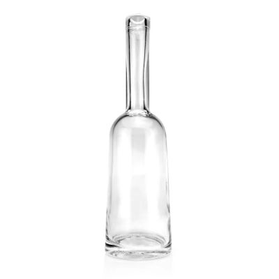 Customized Empty Clear Glass Liquor Bottle with Screw Cap 750ml 500ml Screw on Spirits Wine Packaging Wholesale