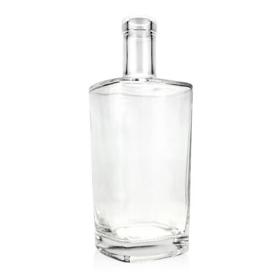 High Quality Unique Transparent 750ml Clear Empty Vodka Liquor Gin Rum Spirits Glass Bottles