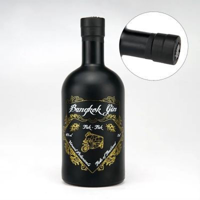 Top grade 500ml flagon health liquor bottle glass foreign wine and red wine bottle with childproof cap