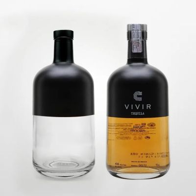 New Design Glass Wine Bottle Semi Painting Creative Wine Bottle Whisky Vodka Bottle