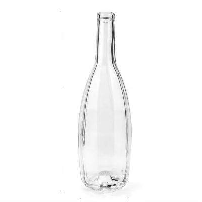 700ml super flint Round glass vodka bottle glass 750ml gin bottle glass spirits bottle