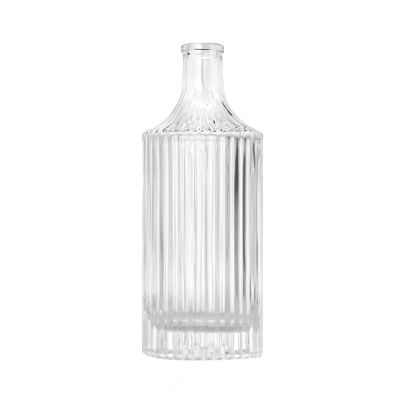 Factory produced empty whisky rum gin bottle custom 750 ml bar top glass clear whiskey spirit liquor