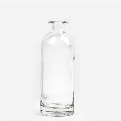Best clear empty flint glass bottles liquor spirit gin wine vodka glass bottle with wide neck