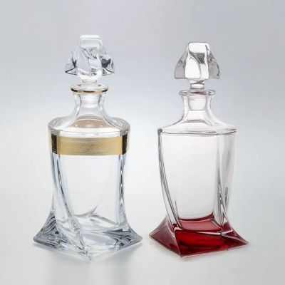 High Quality Shaped Transparent 750ml Clear Empty Vodka 500ml Liquor Gin Rum Spirits Glass Bottles