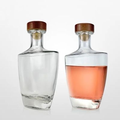 700Ml Brandy Liquor Glass Bottle Clear 500ml Luxury Customized Brandy Gin Vodka Rum bottle