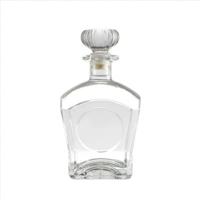 Custom Design Spirits 500ml 700ml Clear Vodka Gin Whisky Frosted Liquor Wine Glass Bottle