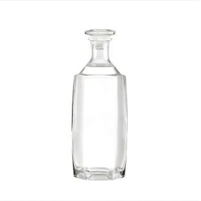 Premium Square Shaped Empty1000ml Brandy Whisky Vodka Glass Bottles