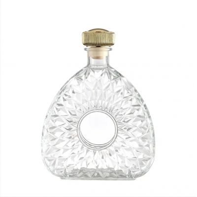 Luxury Crystal 500ml 750ml Brandy Glass Bottle Spirits Whisky Vodka Gin Rum l Bottle Xo Glass Wine Bottles