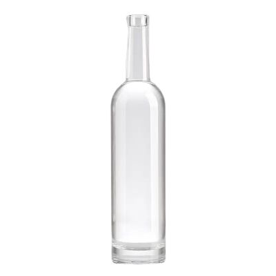 Customized Liquor Bottle 580g 500ML Empty Clear Vodka Wine Glass Bottle
