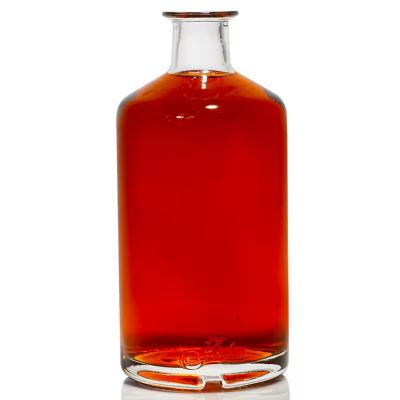 Manufacturer Professional Design Round Liquor Spirits 500ml Vodka 70cl clear Whiskey 750ml empty bottle Custom Glass Bottles