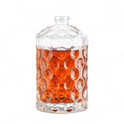 China Manufacture Wholesale Popular Liquor Whiskey Glass Bottle Clear Vodka Glass Bottle with Cork Stopper