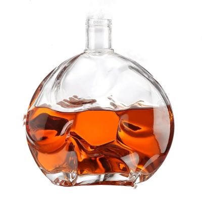 Luxury Shape High Quality 500ml 750ml 1000ml Glass Bottle Unique Shape Glass Liquor Bottle