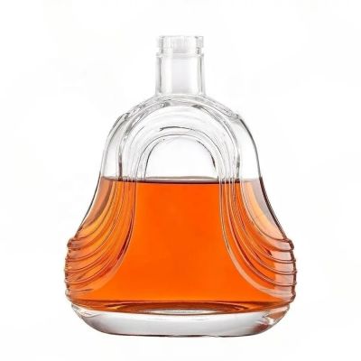 750ml Liquor Glass Bottle Manufacturer: Exquisite Decanter for Whiskey, Brandy, and XO with Crystal Cork