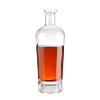 HOT luxury empty glass 700ml 750ml wine bottle spirit liquor vodka whisky custom 750ml glass bottle with cork