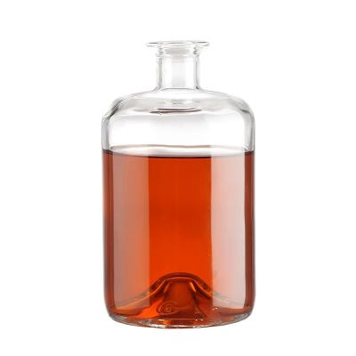 Factory Custom-made Liquor Glass Bottle Luxury Glass Bottle with Stopper Cork for Vodka Whisky