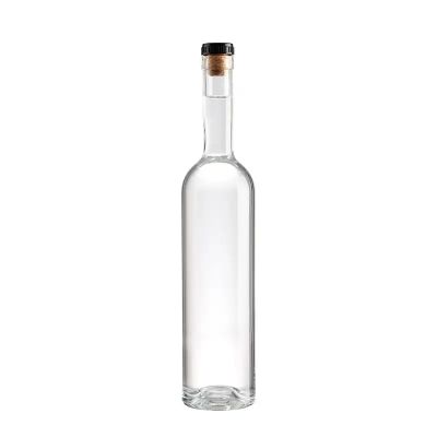 Wholesale Clear Fancy Round Super Flint Glass Bottle Empty 500ml 700ml 750ml Whisky Gin Vodka Rum Glass Bottle China Supplier