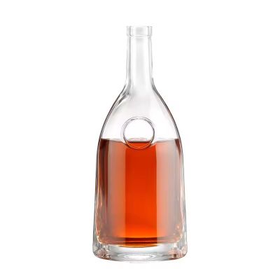 Unique Bottom Glass Whisky Brandy Glass Bottles For Alcoholic Beverages Vodka Glass Bottles Manufacturing